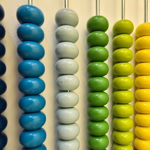 IKEA Mula Wooden Abacus 1990s, Bright rainbow, Fold-Up, Math Elementary Counting - Picture 4 of 14